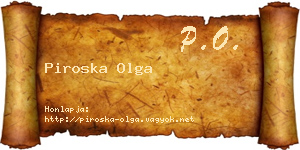 Piroska Olga névjegykártya